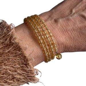 🌼Citrine Gemstone Wrap Bracelet